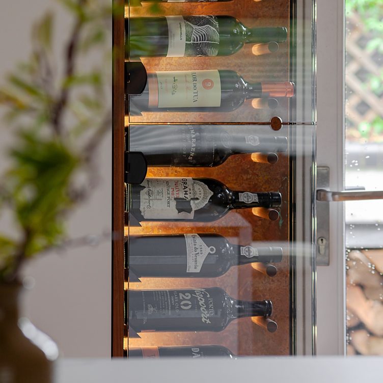 Ayrshire aged copper wine rack cladding