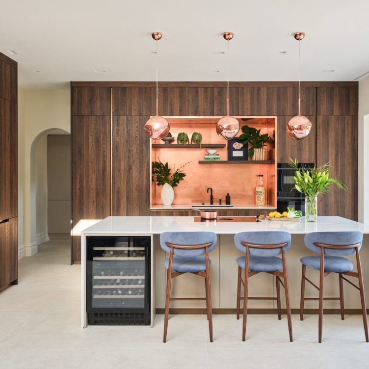 Lightly burnished copper clad recess